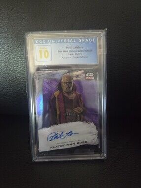 CGC 10 Star Wars Chrome Galaxy Klatooinian Boss Refractor #23/50 Autograph Card